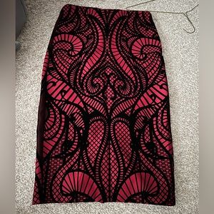 Women’s Red Midi Skirt